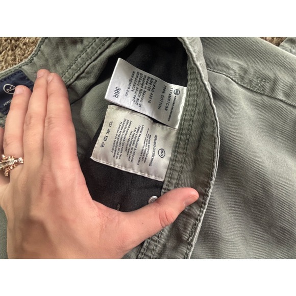 AG Adriano Goldschmied The Graduate Tailored Leg Pants Olive Green Mens 36R - Picture 5 of 10